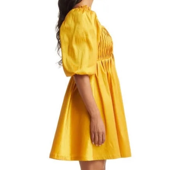 Vici Yellow Babydoll Dress in Small - Picture 3 of 6